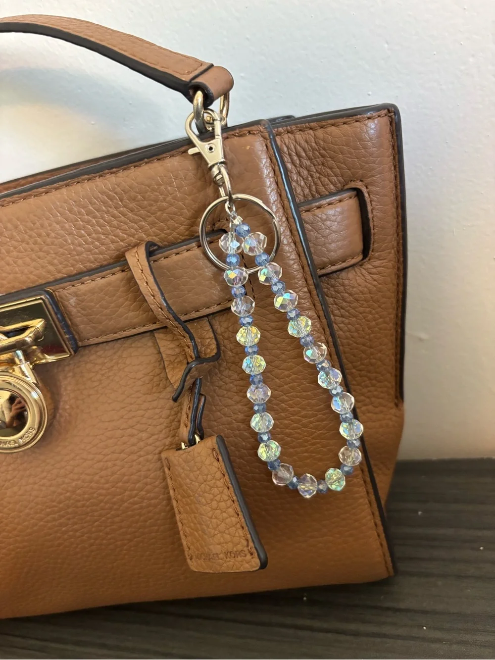 Handmade Glass Bead Bag Charm
